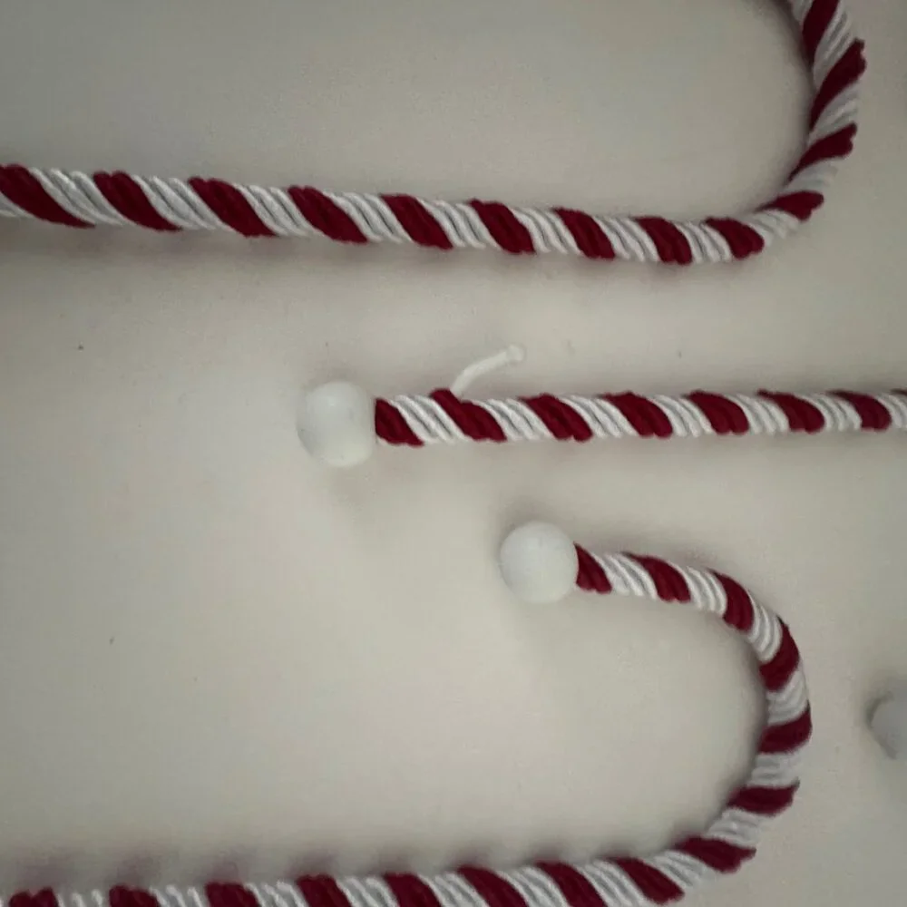 Four Fireplace Mantle Candy Cane Stocking Holders 9 inches